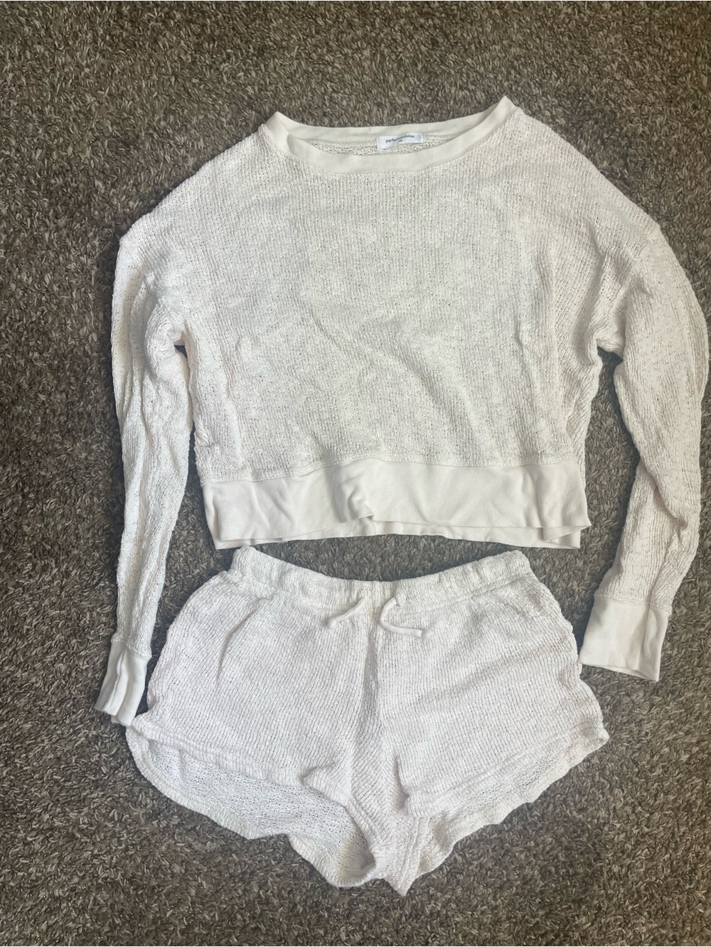 perfectwhitetee cream French Terry set